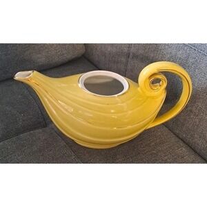 Vtg‎ Hall China 6 Cup Aladdin Genie Lamp Teapot Canary Yellow w/Gold Trim NO LID